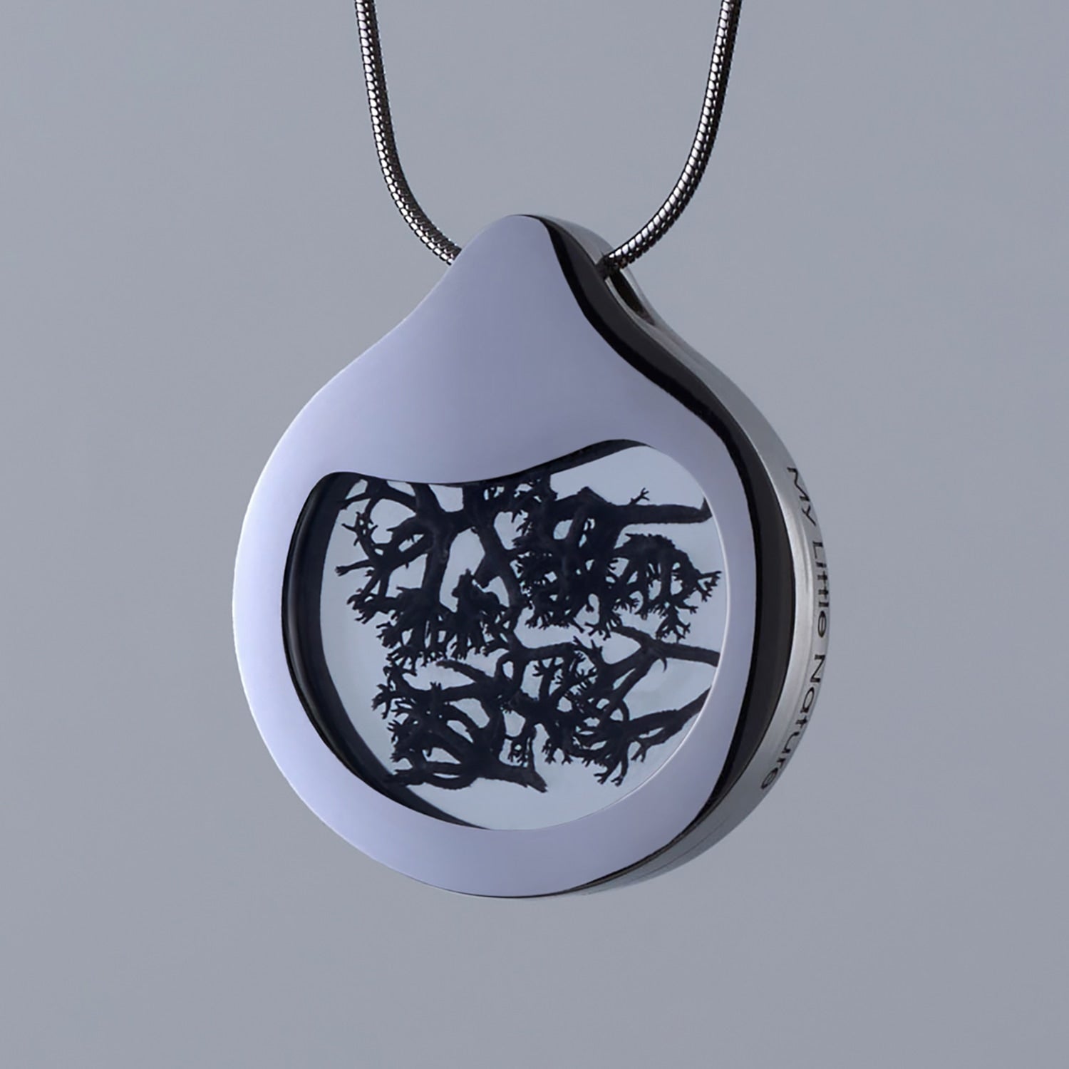 Handcrafted Designer Necklace With Natural Black Moss