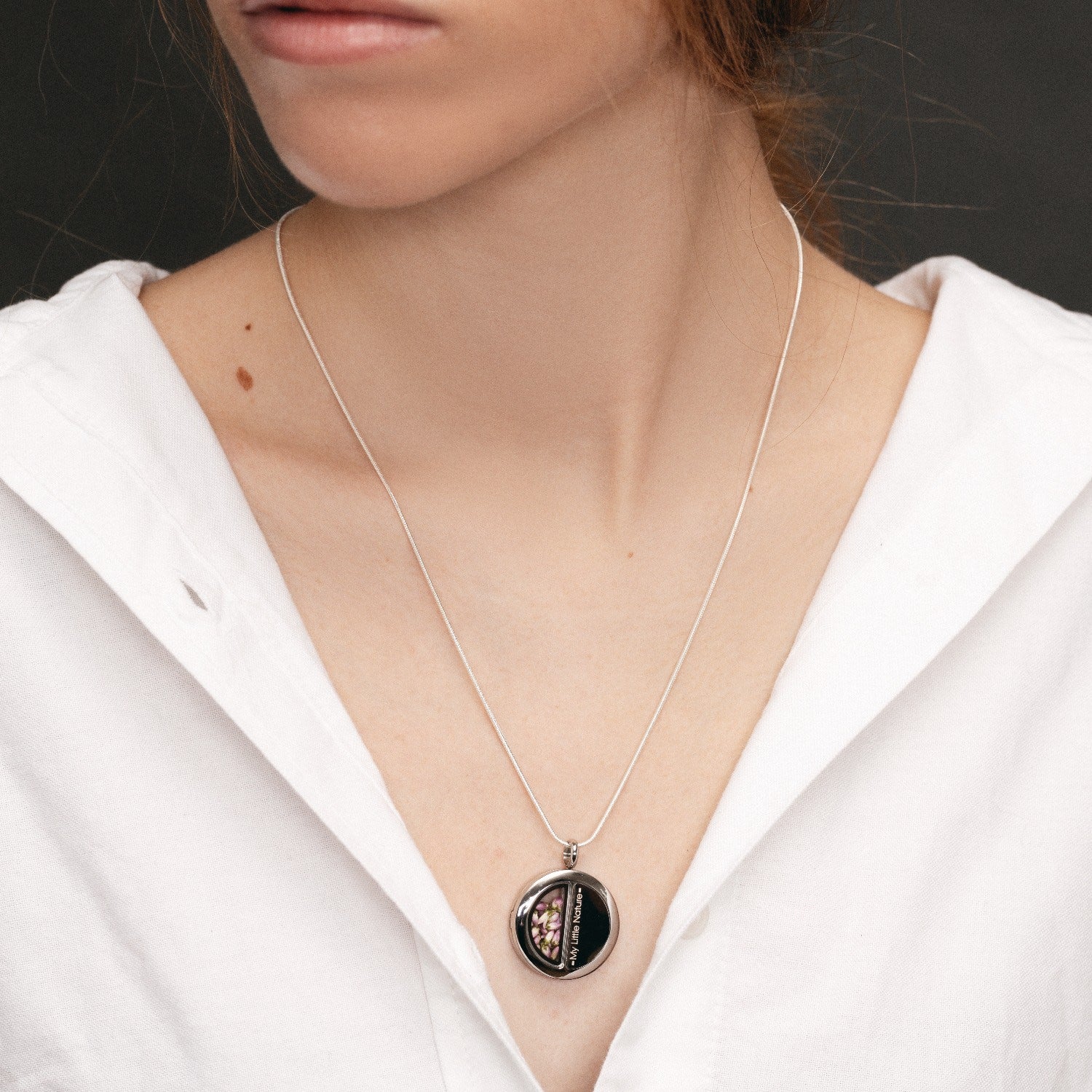 Necklace With Natural Scottish Heather Flowers - Florals Ewelry