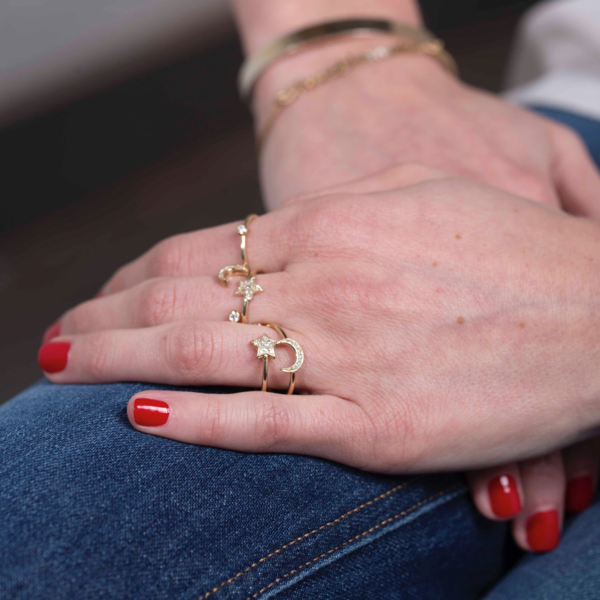 Star Shaped Diamond Ring