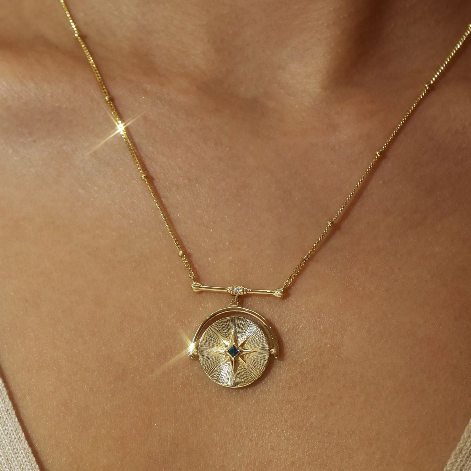 Star Guardian Amulet Necklace Yellow Gold Vermeil