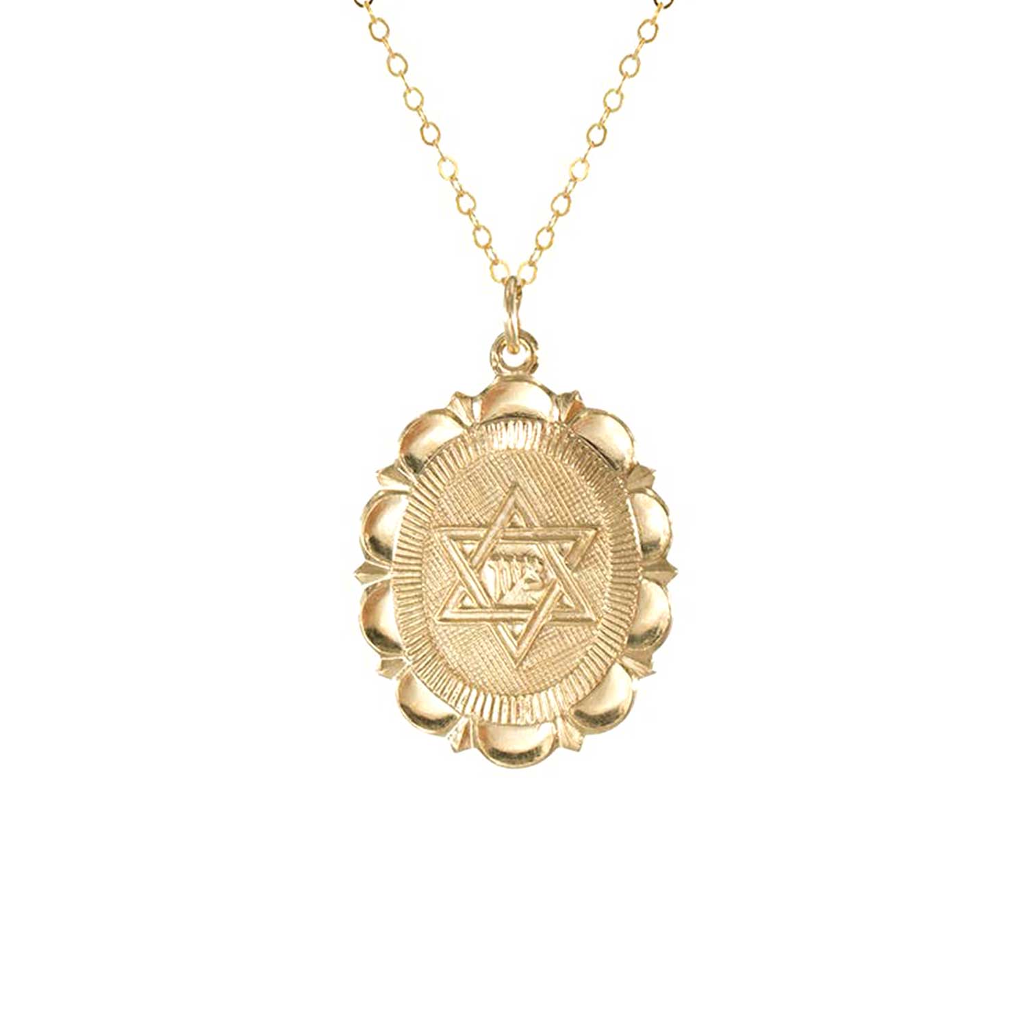 Star Of David Charm Necklace Gold Filled Pendant Jewish Delicate