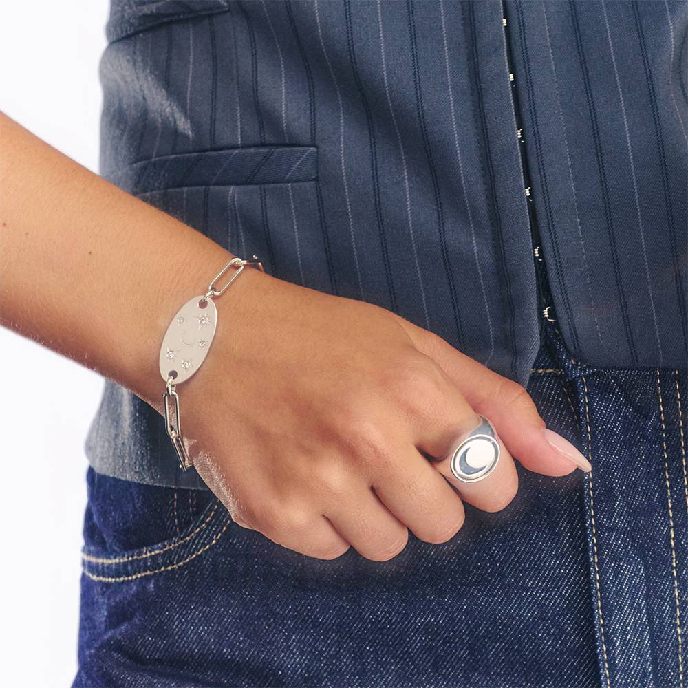Star of Mine Initial Bracelet in Silver