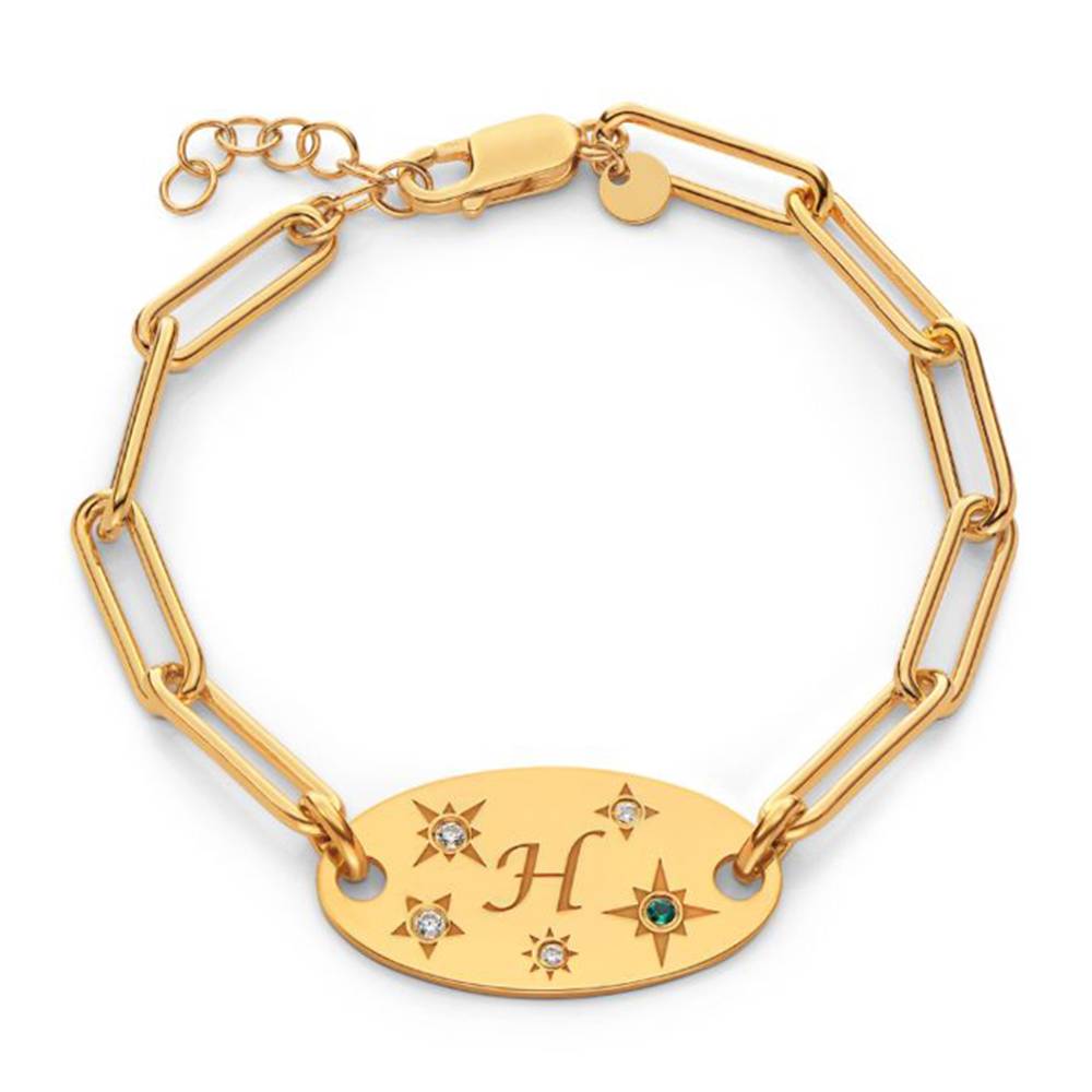 Star of Mine Initial Bracelet in Vermeil