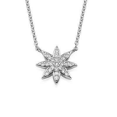Star Shaped Necklace with Cubic Zirconia