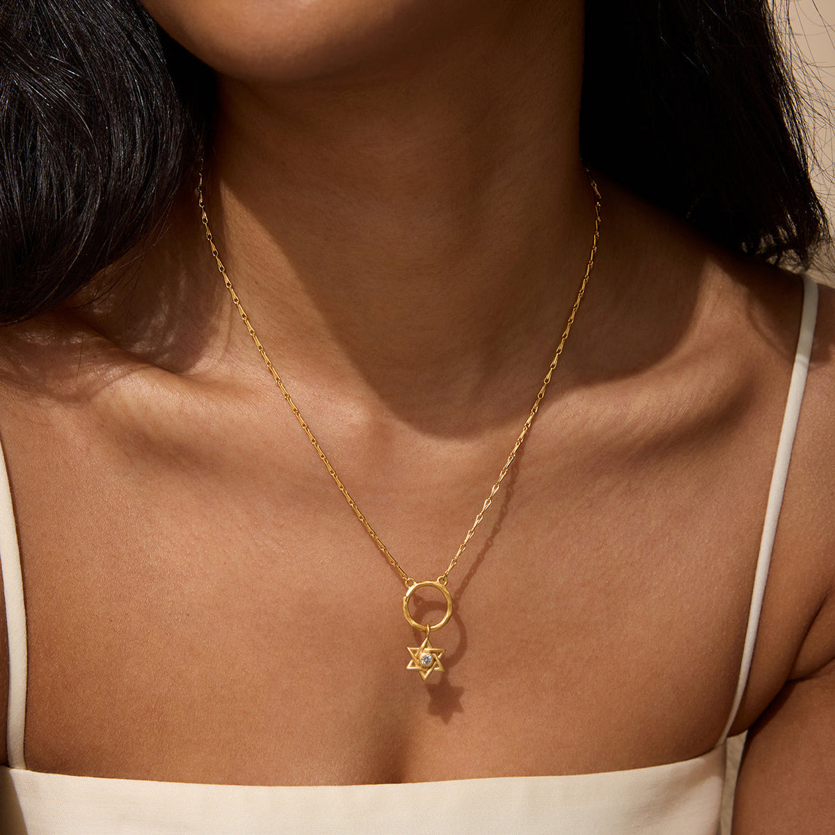 Guiding Faith Star of David Charm