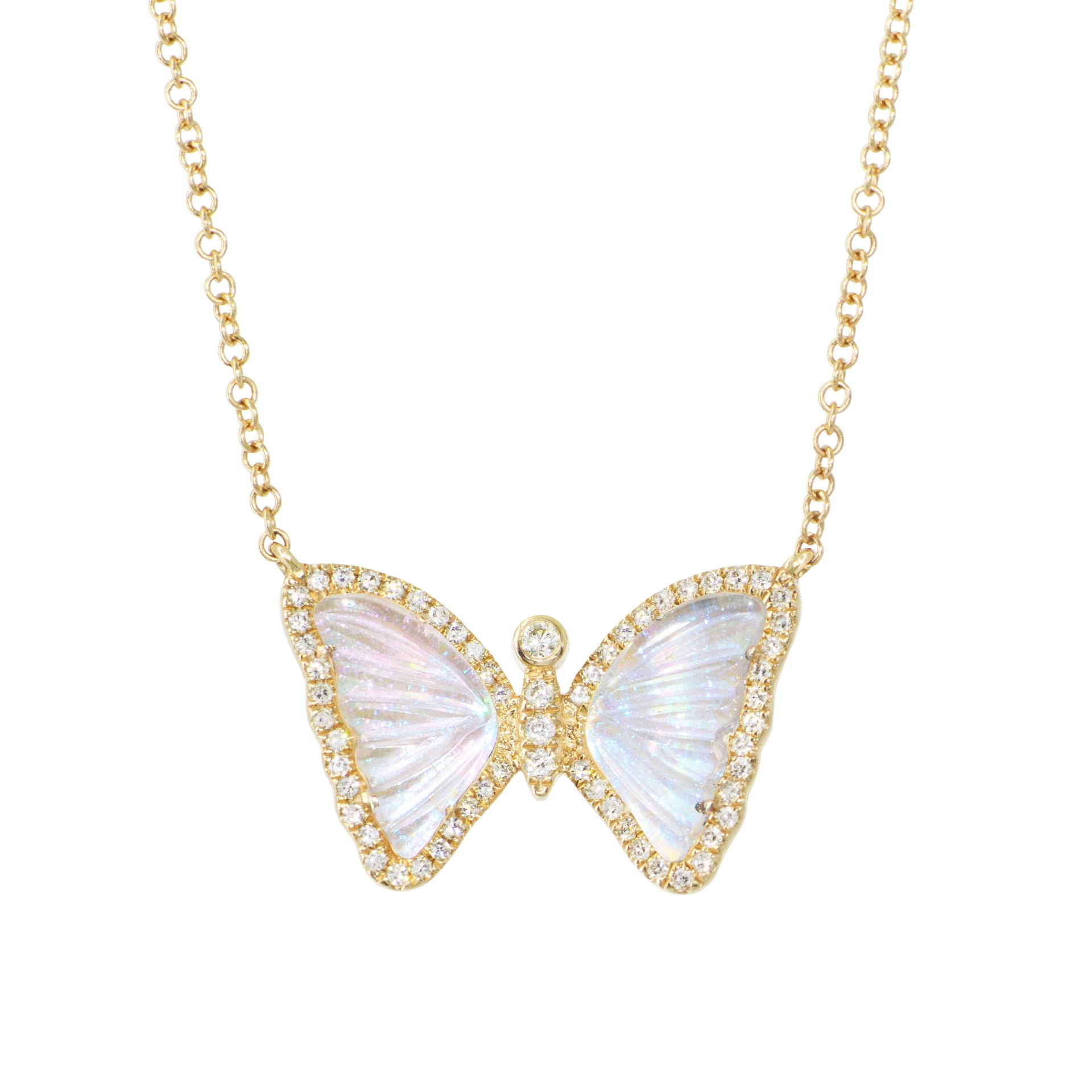 Stardust Butterfly Necklace With Diamonds