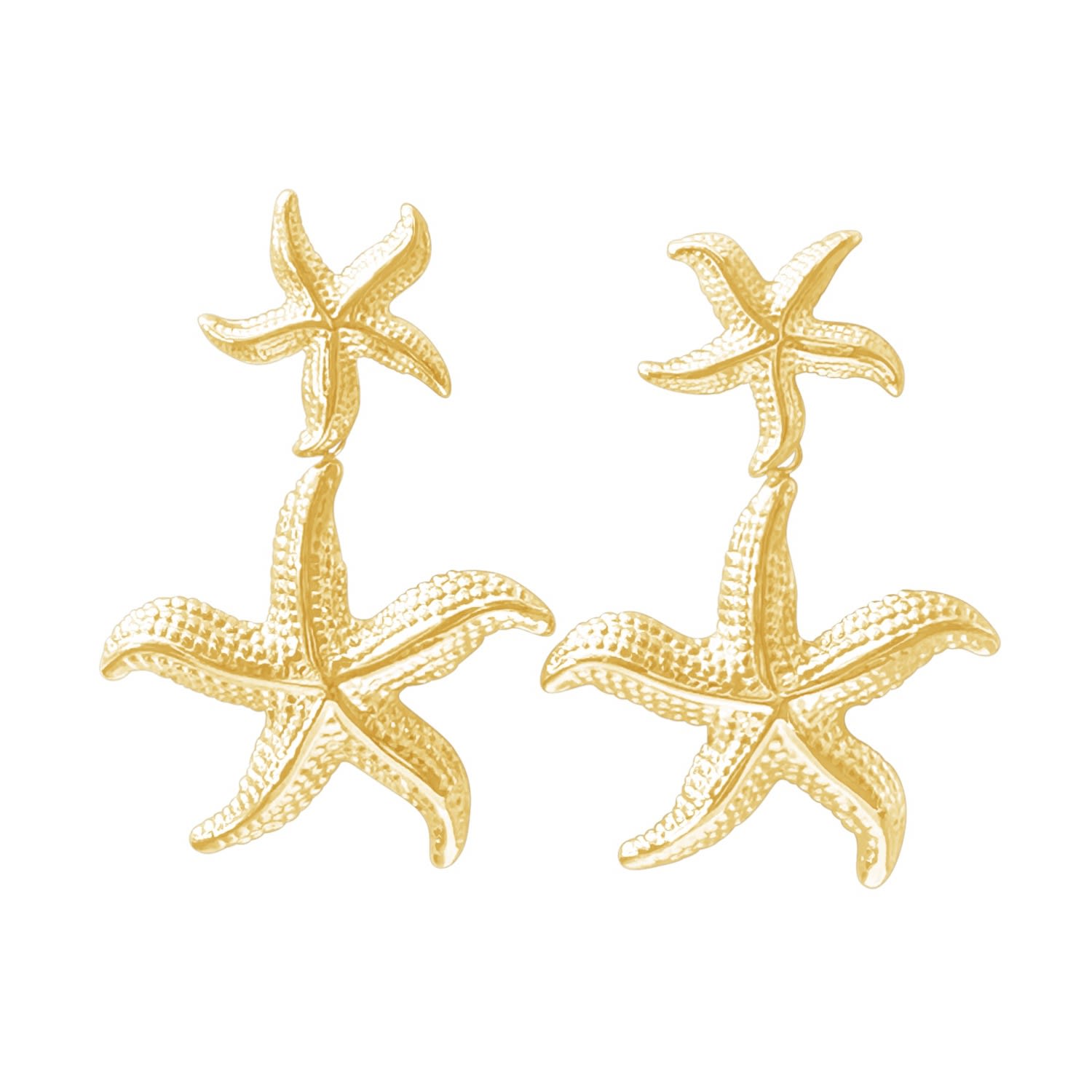 Starfish Eaarings Gold