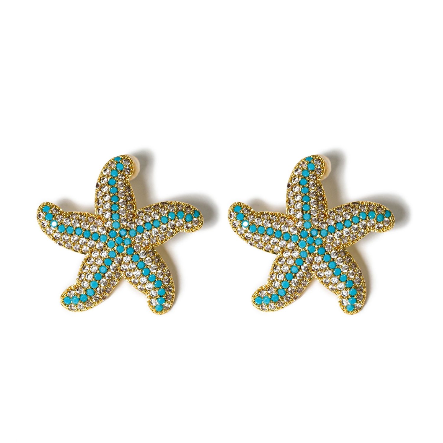 Starfish Earrings In Turquoise