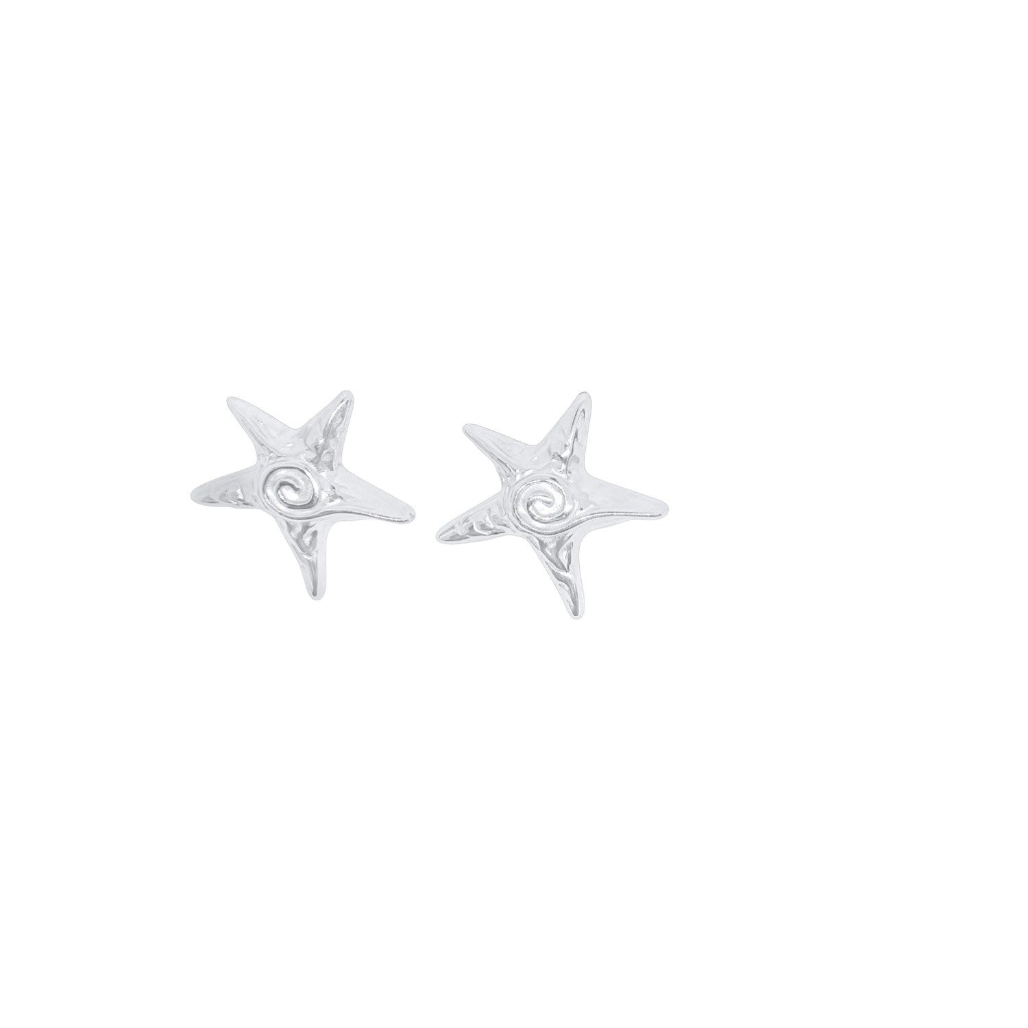 Starfish Earrings Simple Steel
