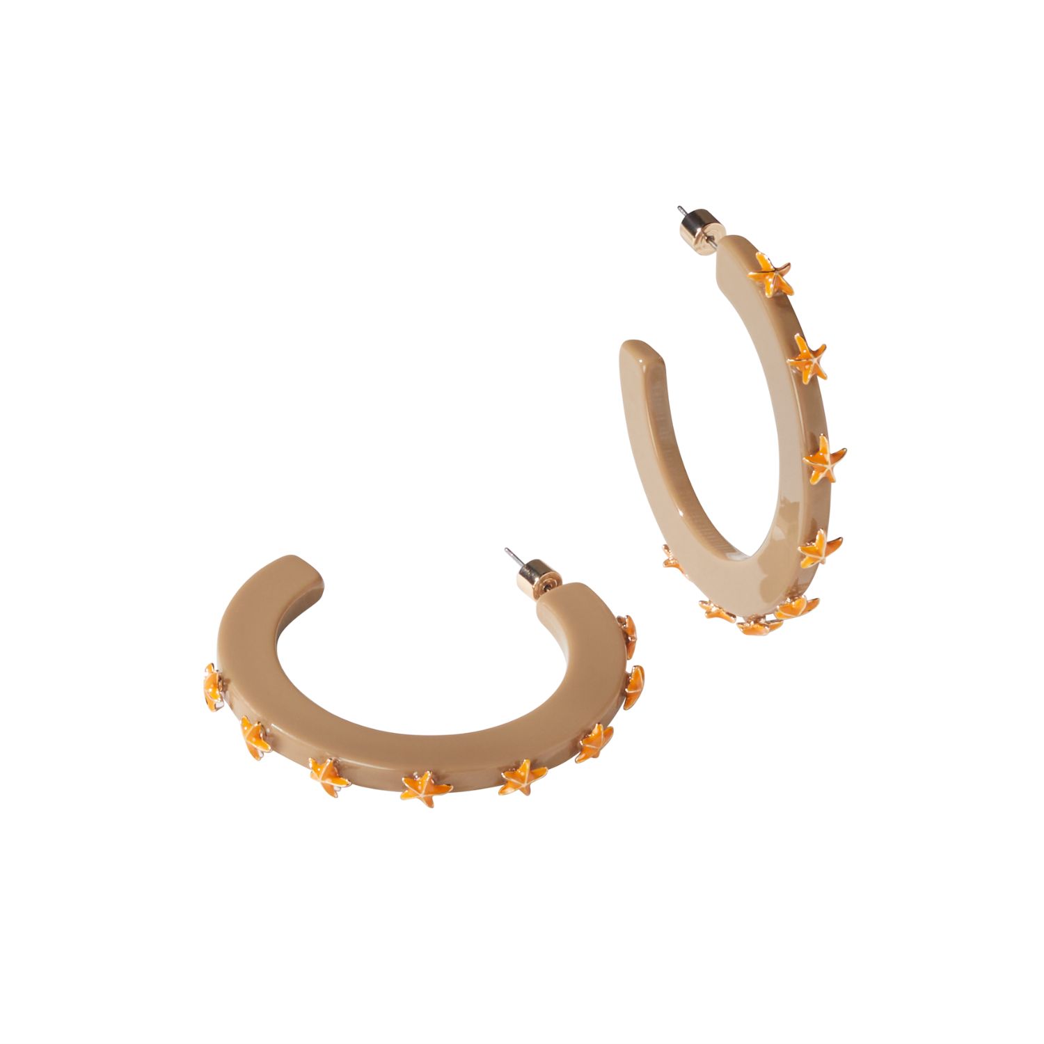 Starfish Small Jewel Hoop - Golden Sand