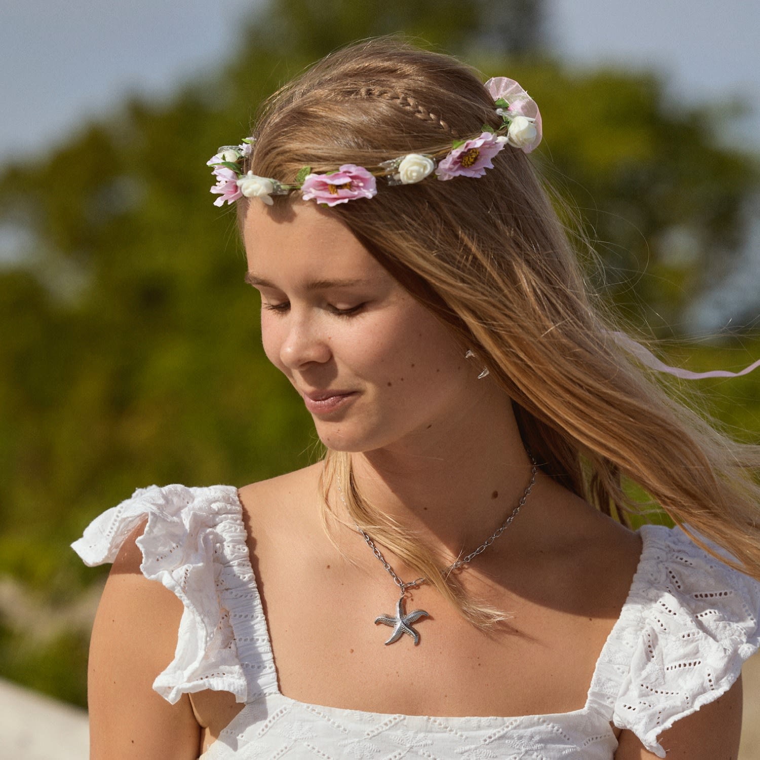 Starfish Necklace Steel