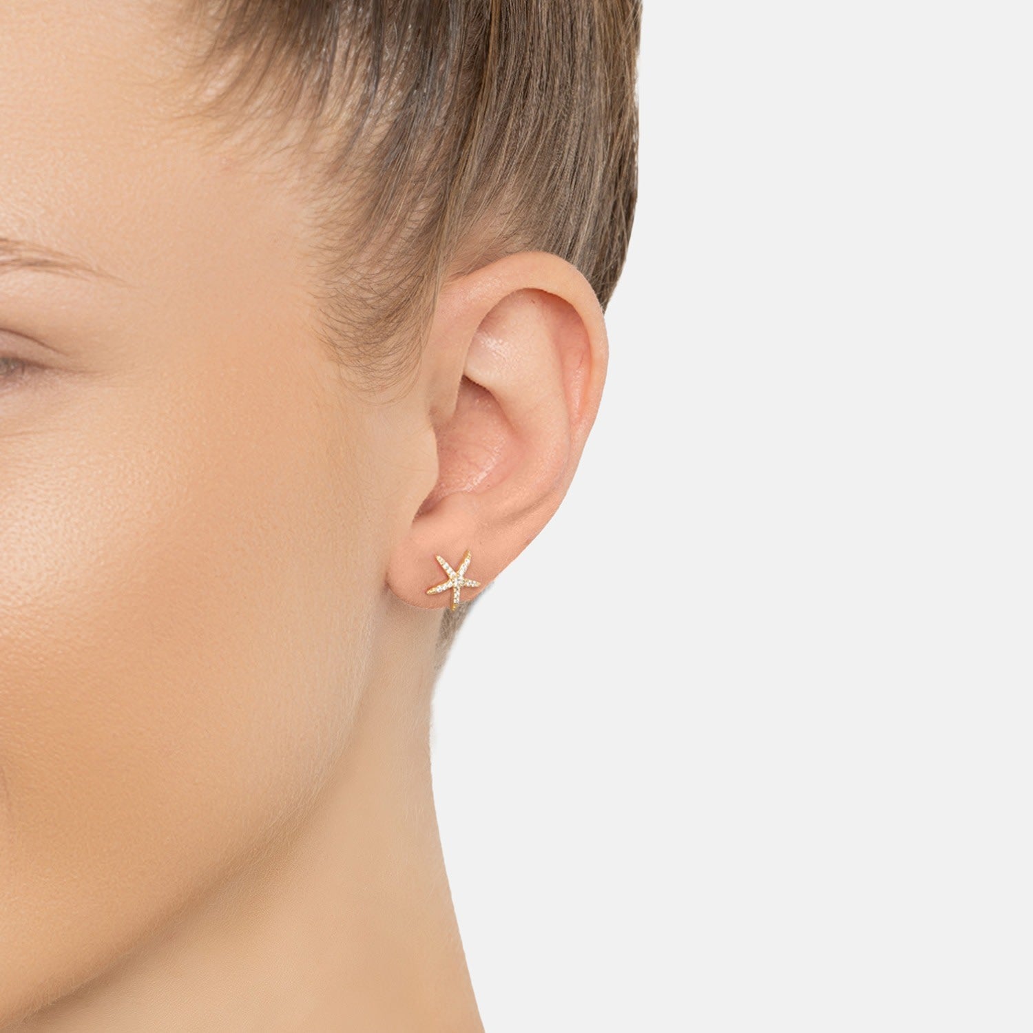 Starfish Stud Earrings Gold