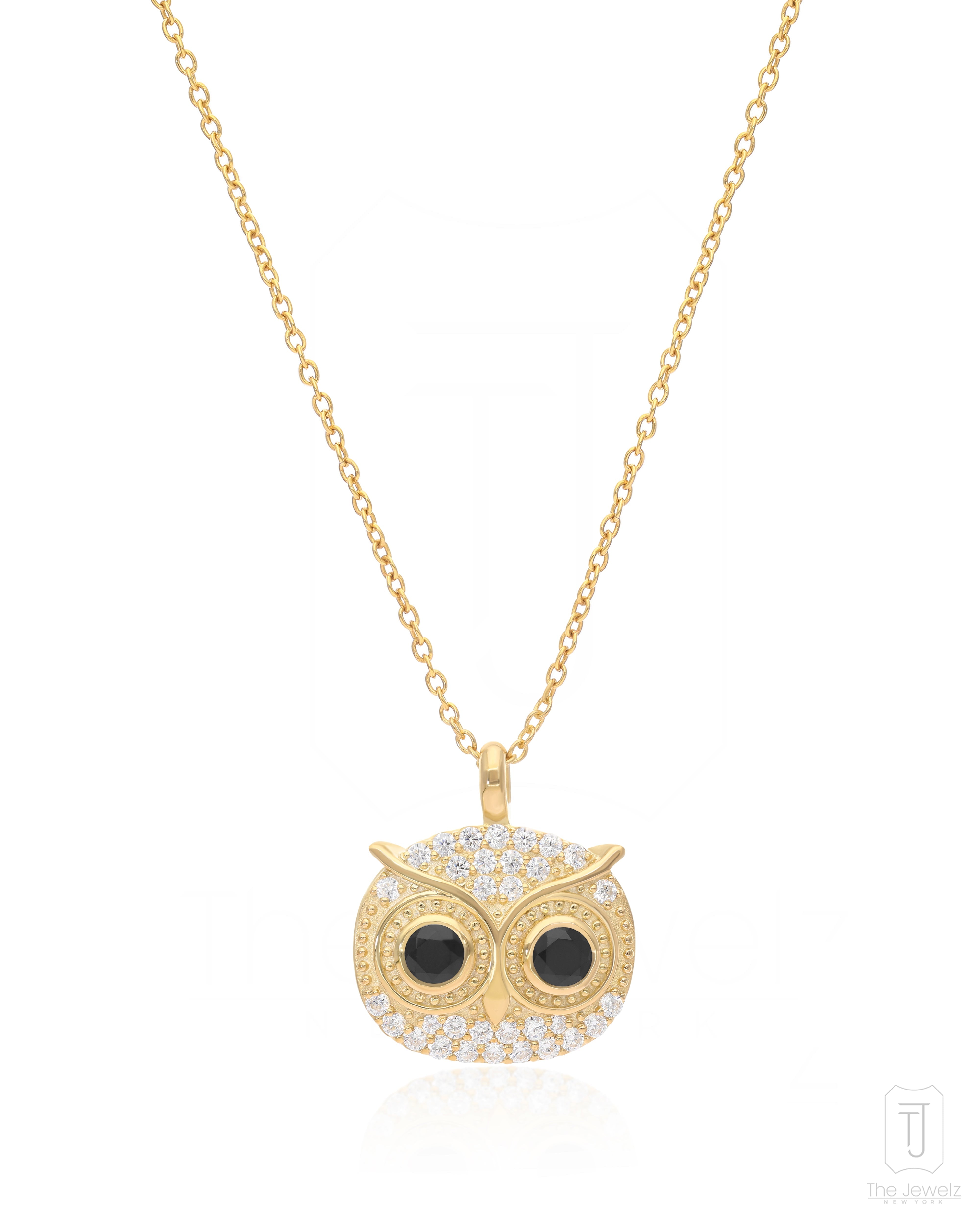 Starhoot Owl Necklace In Gold Plated Silver