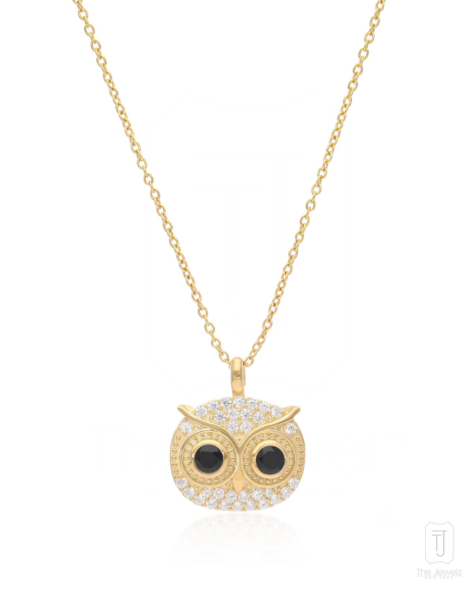 Starhoot Owl Necklace In Gold Plated Silver