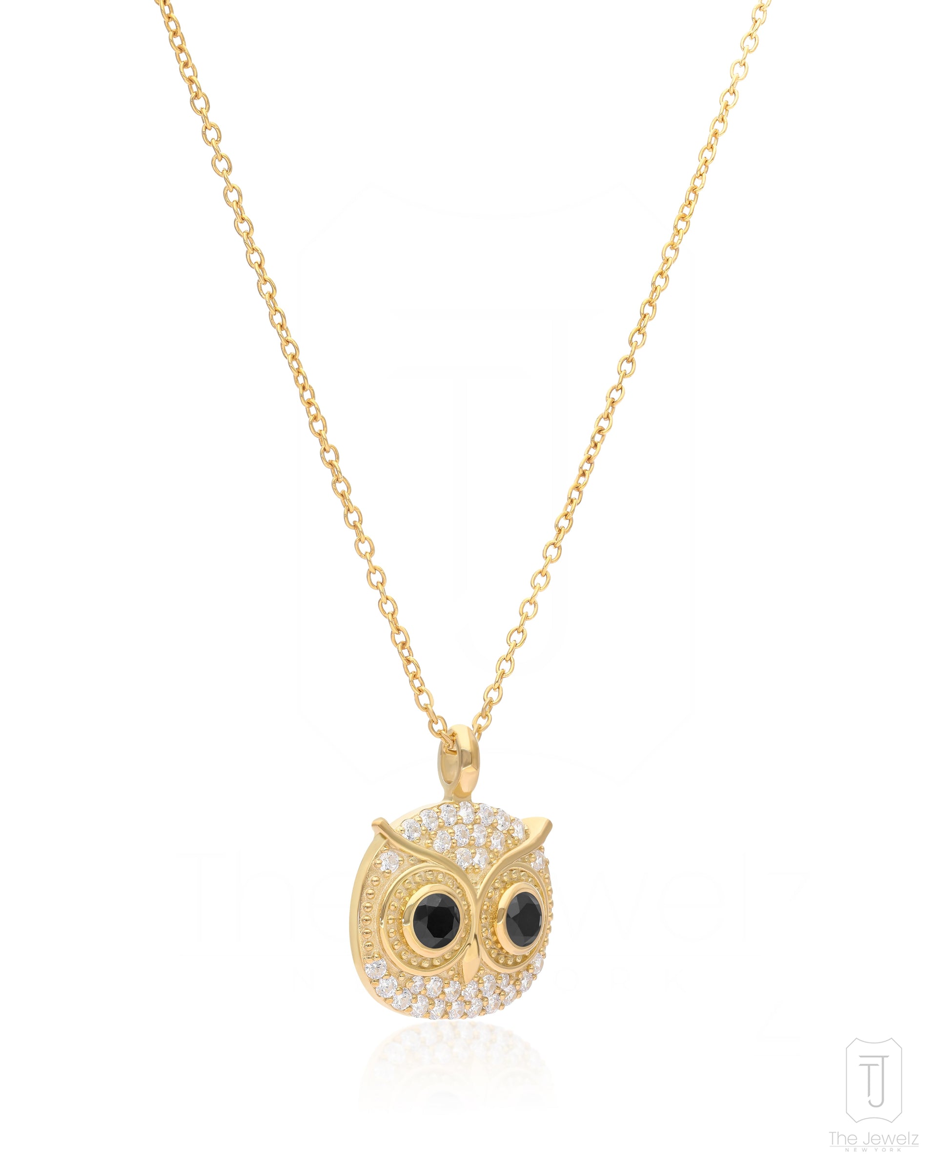 Starhoot Owl Necklace In Gold Plated Silver