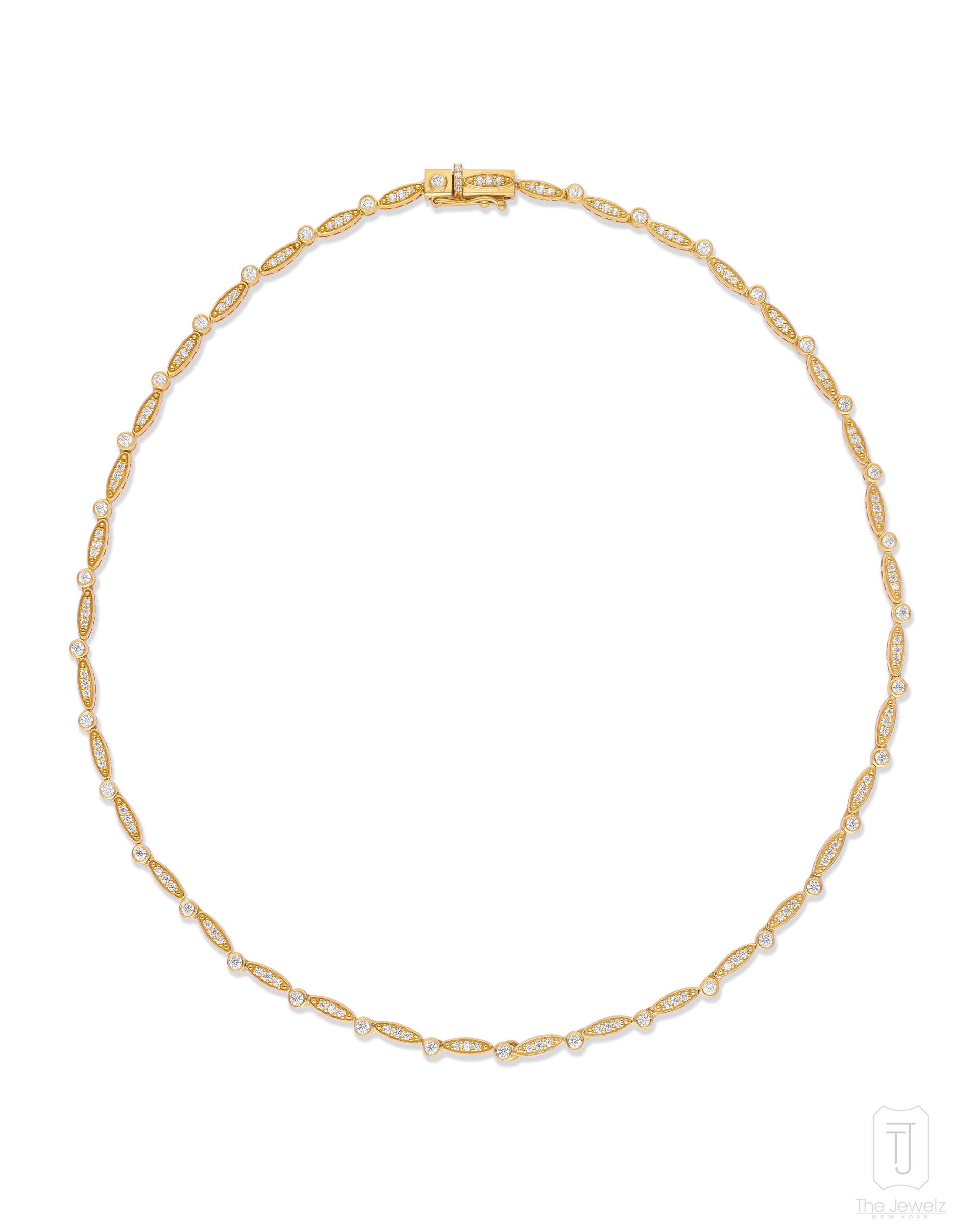 Starlet Tennis Necklace In 925 Sterling Silver