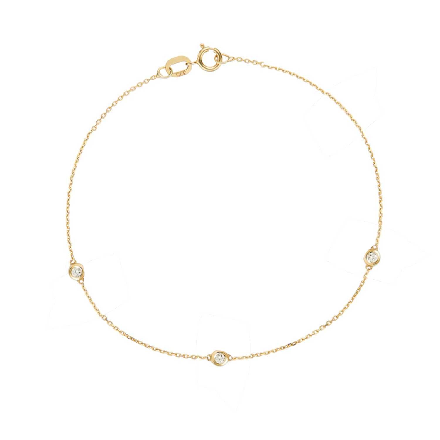 Starlight Three Diamond Station Bracelet