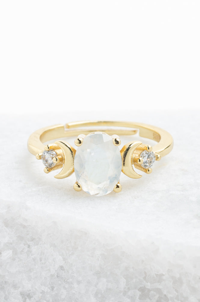 Starlight Moonstone Ring
