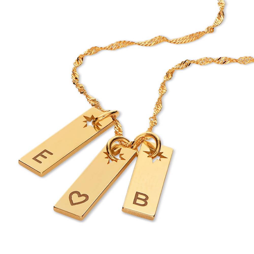 Starlit Initial Pendant Necklace in 18K Gold Vermeil