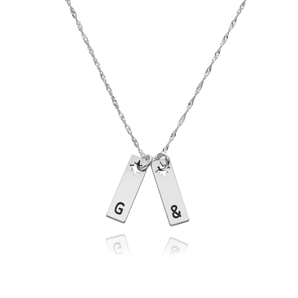 Starlit Initial Pendant Necklace in Sterling Silver