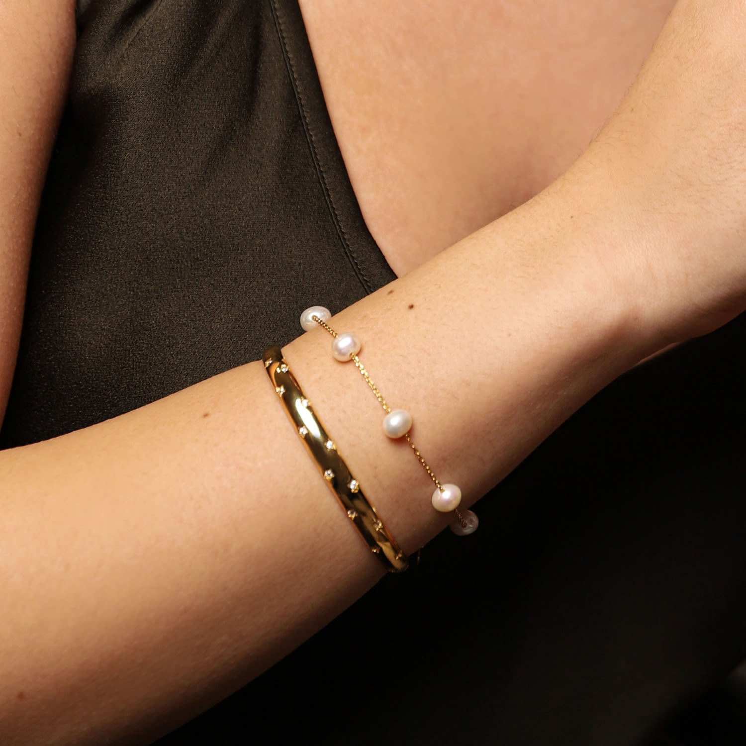 Starry Night Bangle In Gold