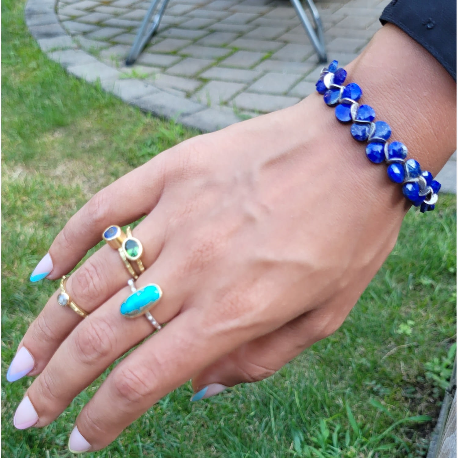 Starry Night Signature Lapis Sterling Bracelet