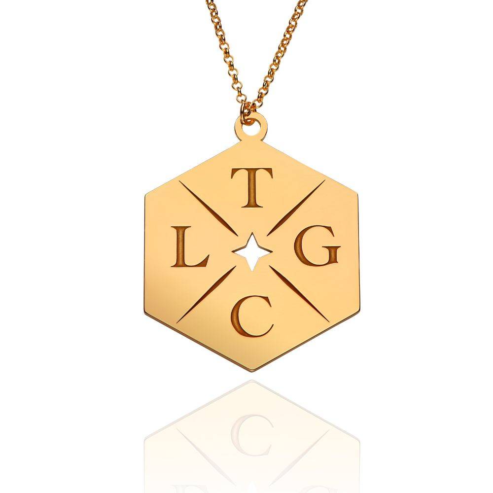 Stars & Back Big Initial Necklace in Gold Vermeil - Nicky Hilton Collection