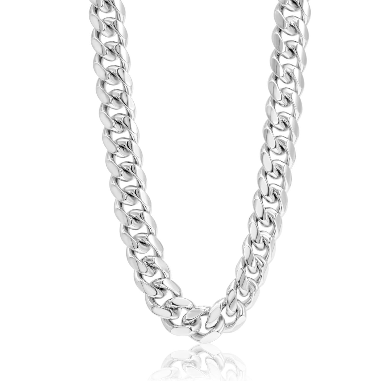 Statement Cuban Necklace- Silver