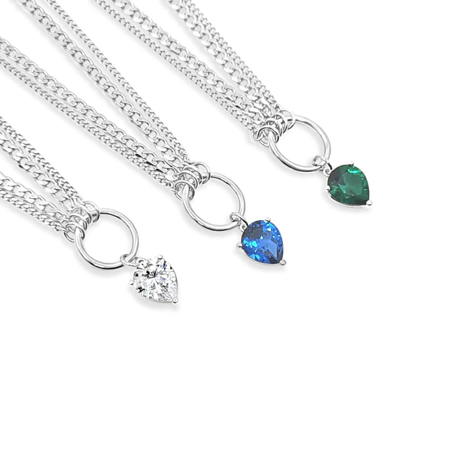 Statement Curb Necklace - Emerald