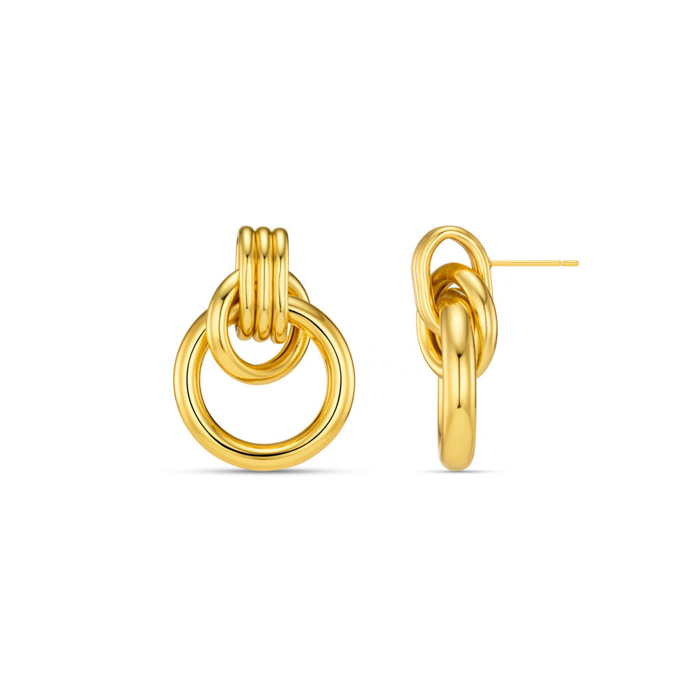 Linear Interlocking Earrings
