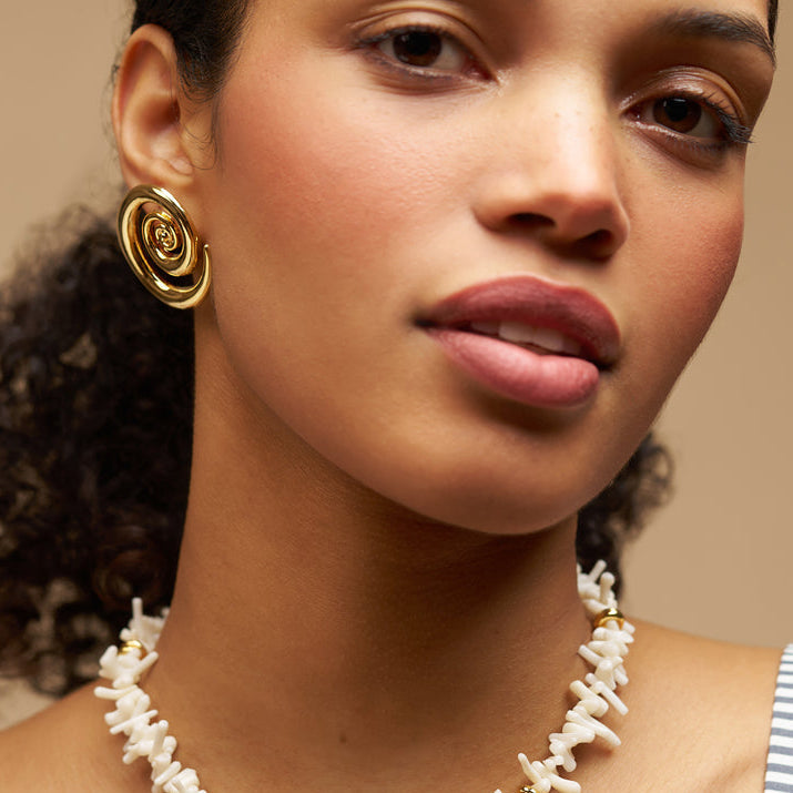 Statement Spiral Stud Earrings