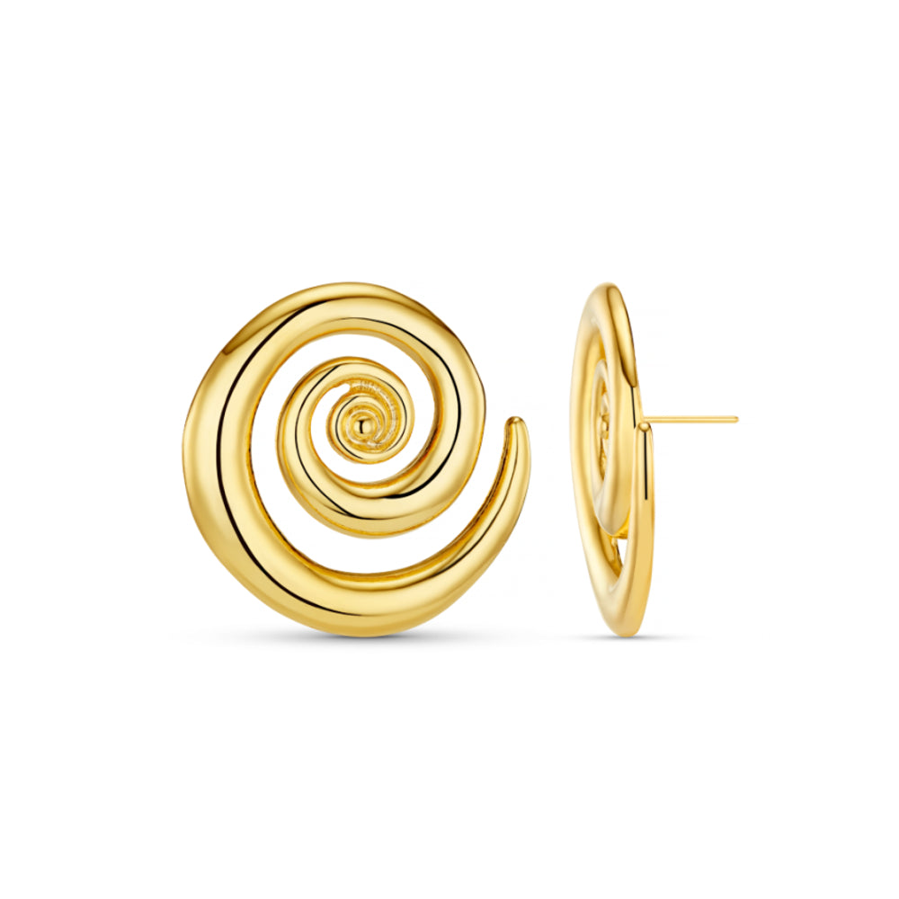 Statement Spiral Stud Earrings