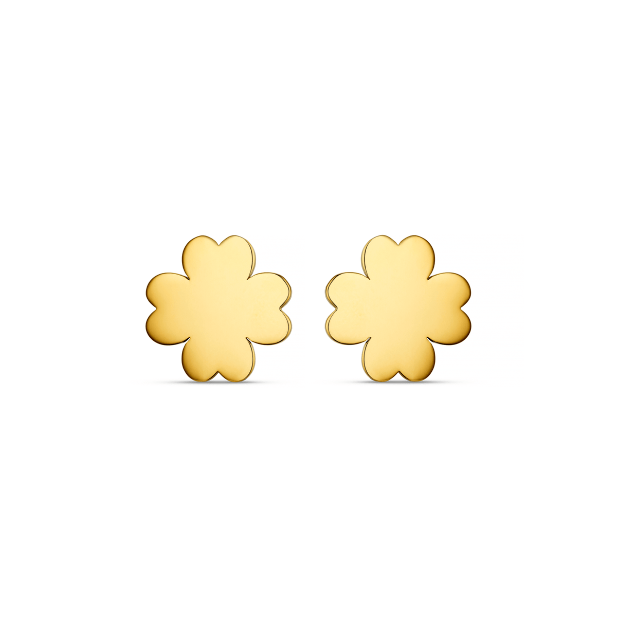 LUXE Polished Clover Statement Stud Earring