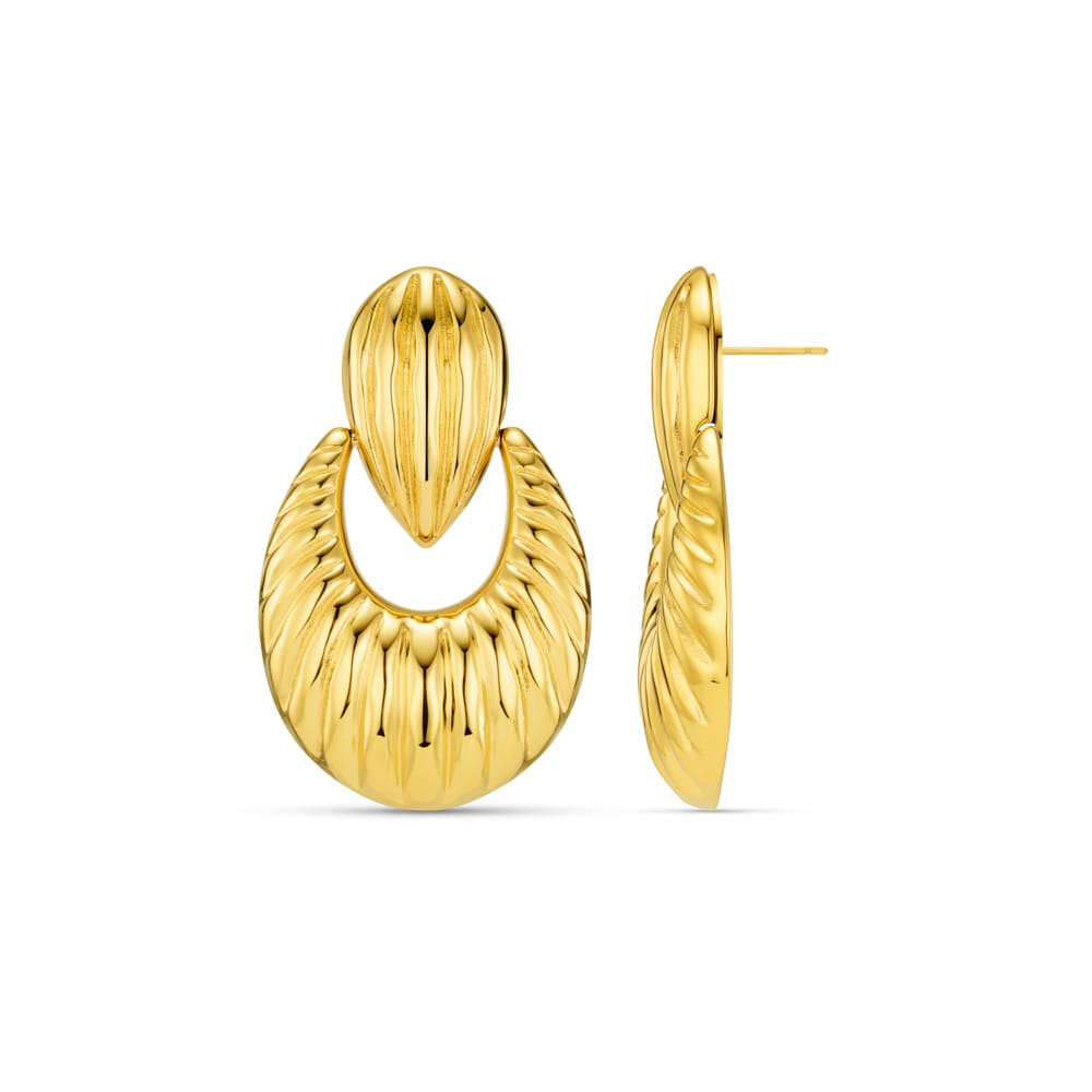 LUXE Statement Textured Doorknocker Earrings