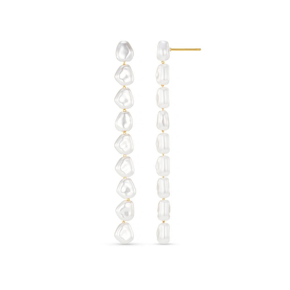 Statement Pearl Long Drop Earrings