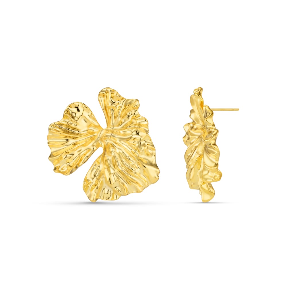 Statement Molten Leaf Earrings