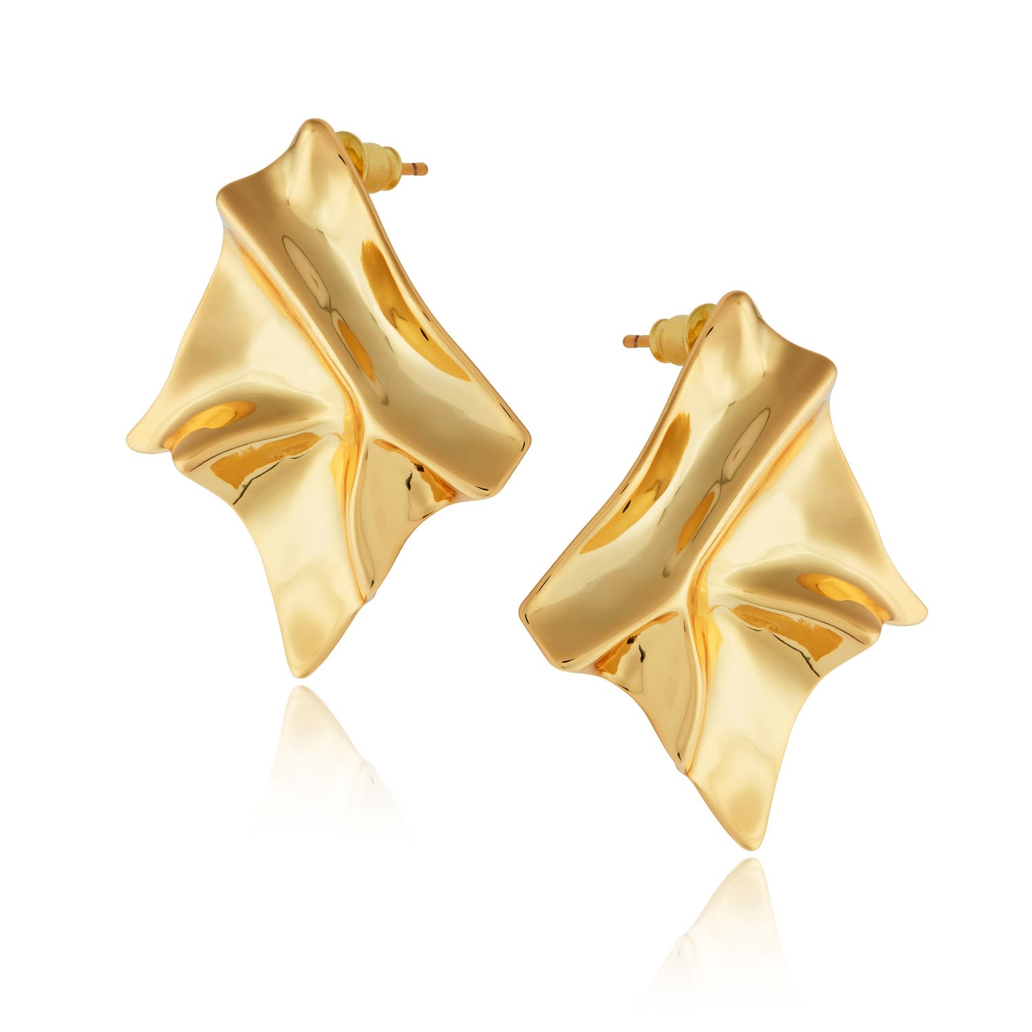 Gold Statement Earrings - Nami