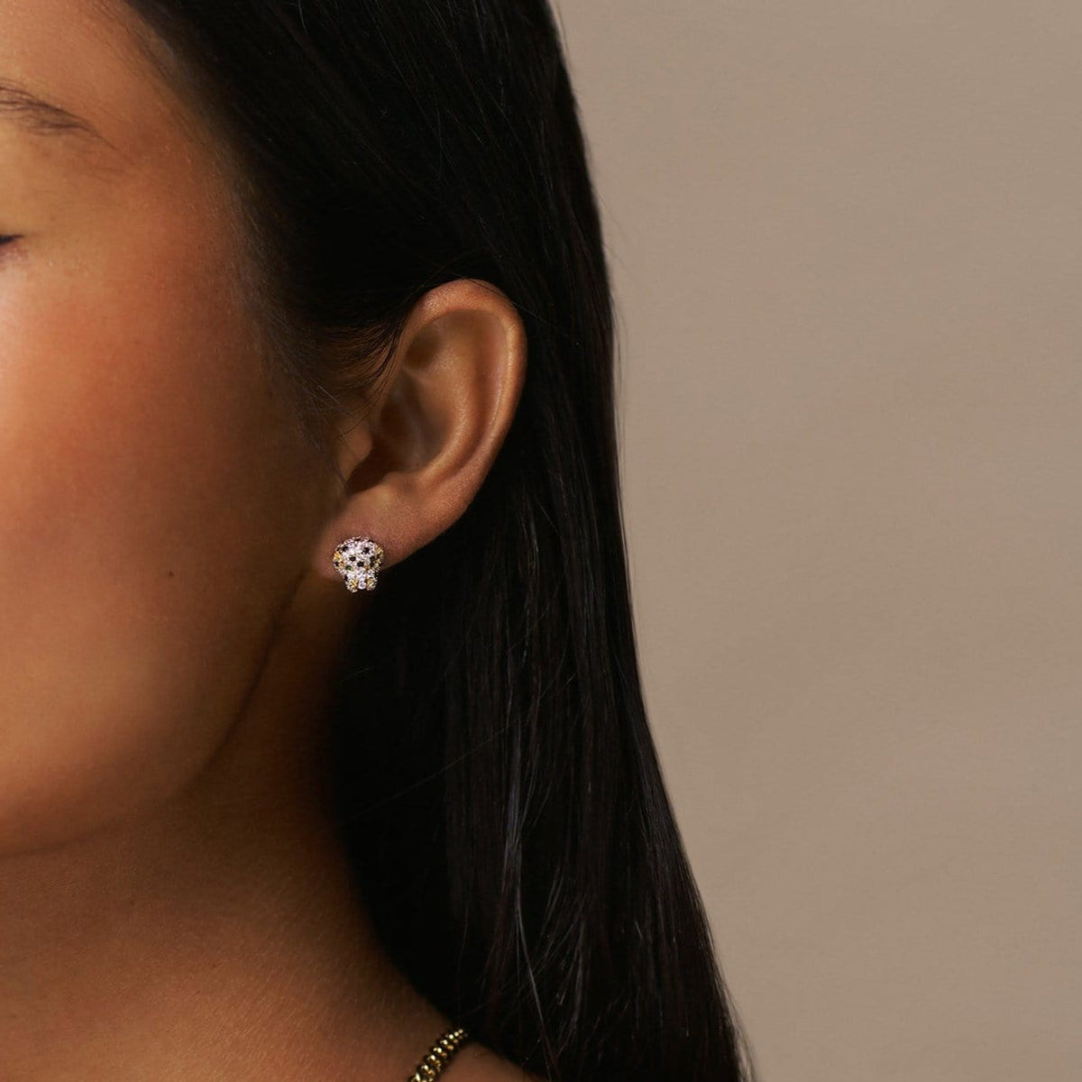 Pave Panther Stud Earrings