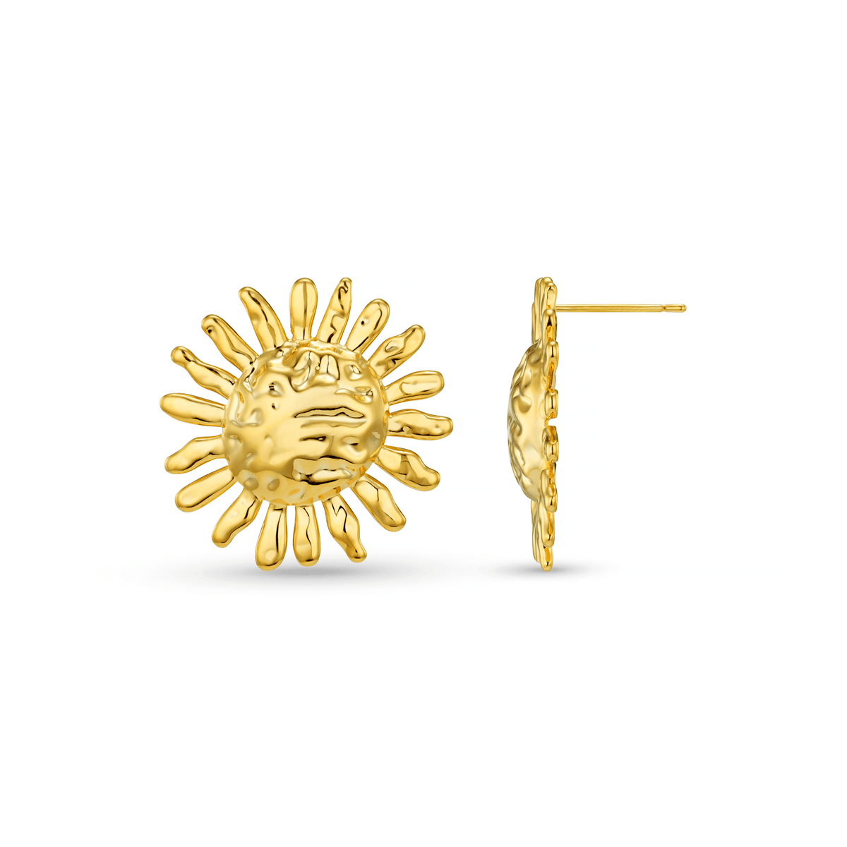 Statement Molten Sun Stud Earrings
