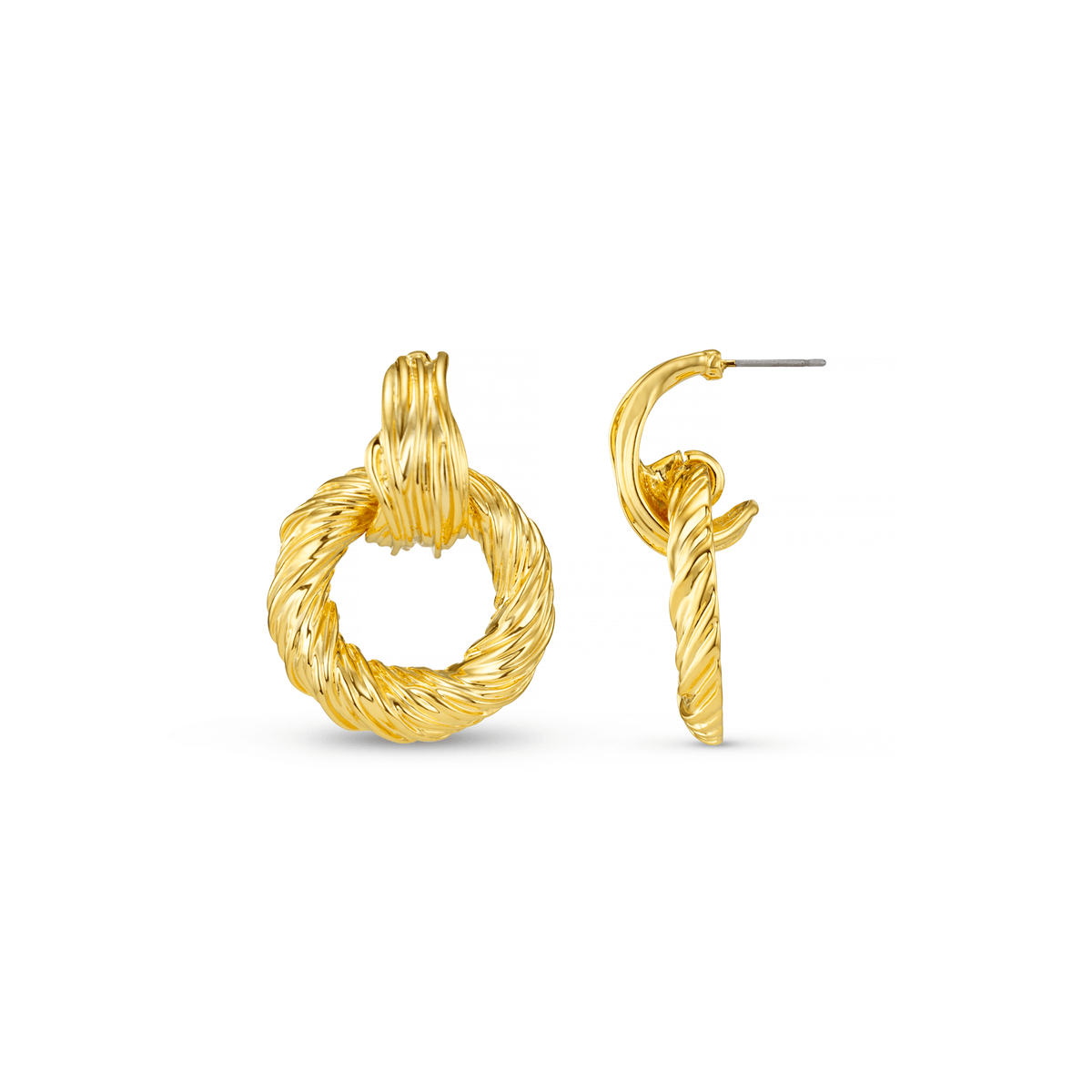 Statement Textured Door Knocker Earrings