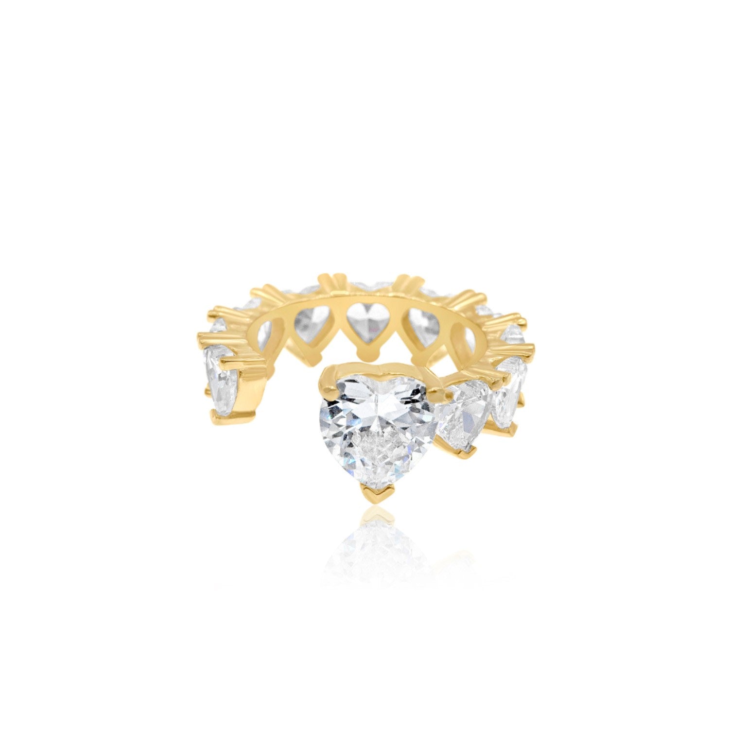 Statement Heart Band - Gold