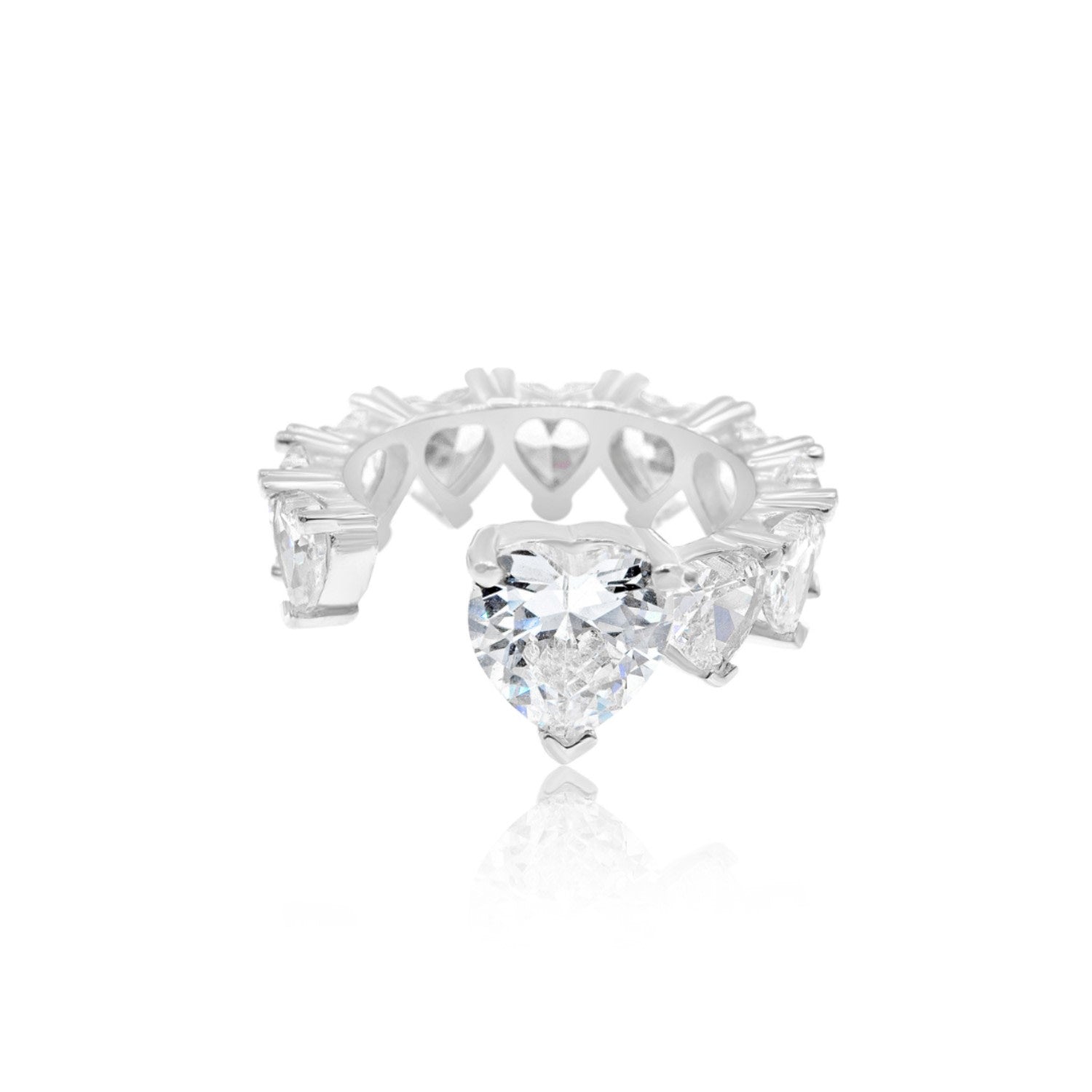 Statement Heart Band - Silver