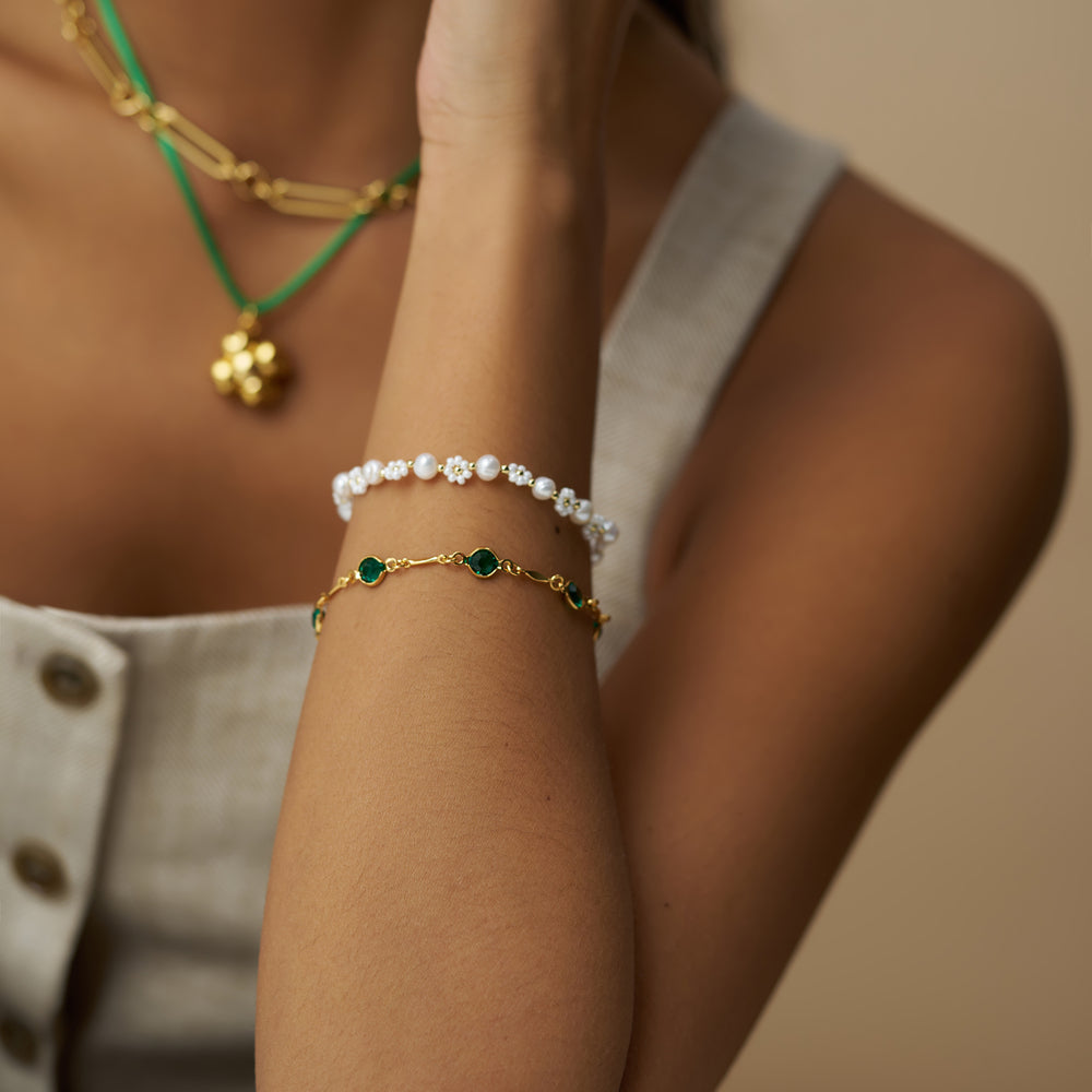 Clover Charm Cord Necklace