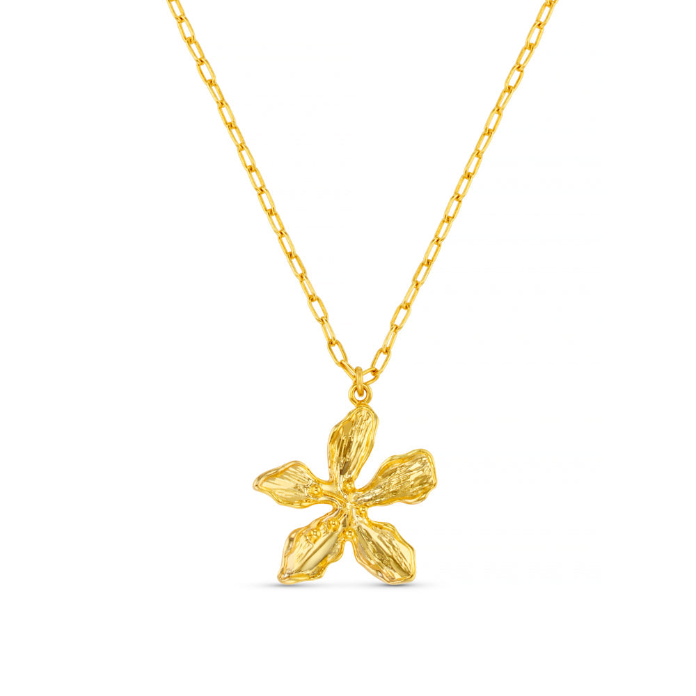 Statement Metal Flower Necklace