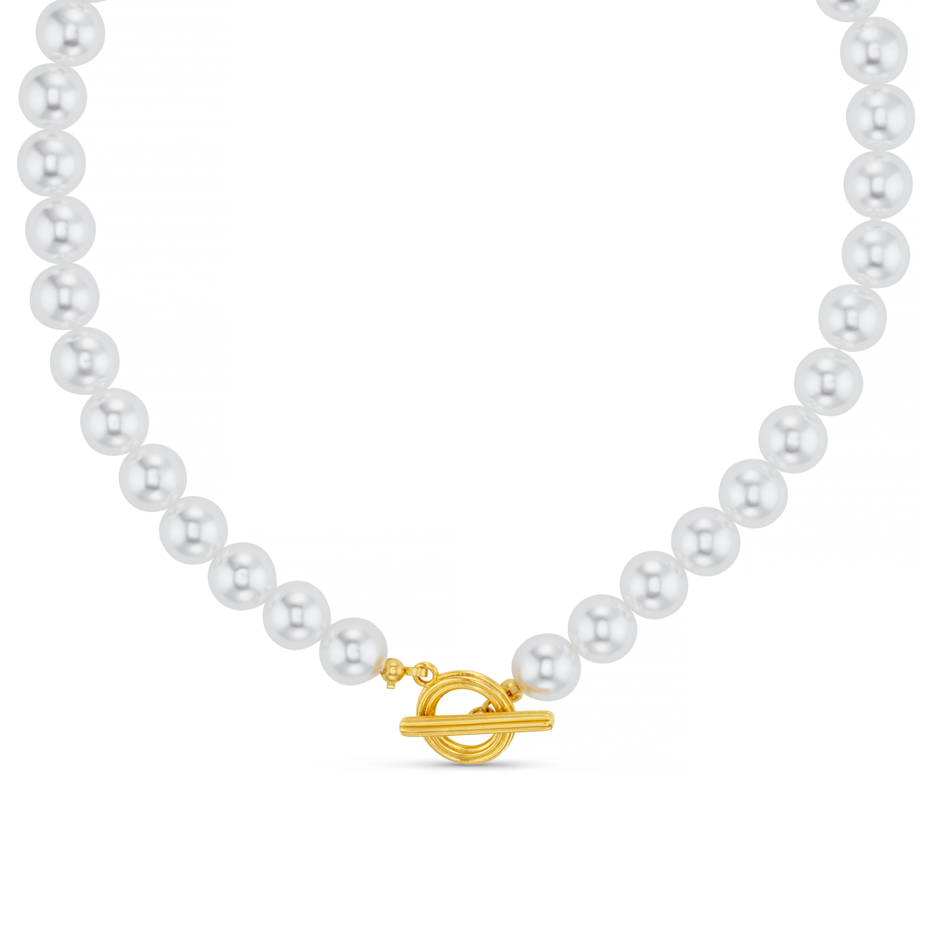 Statement Pearl T-Bar Necklace