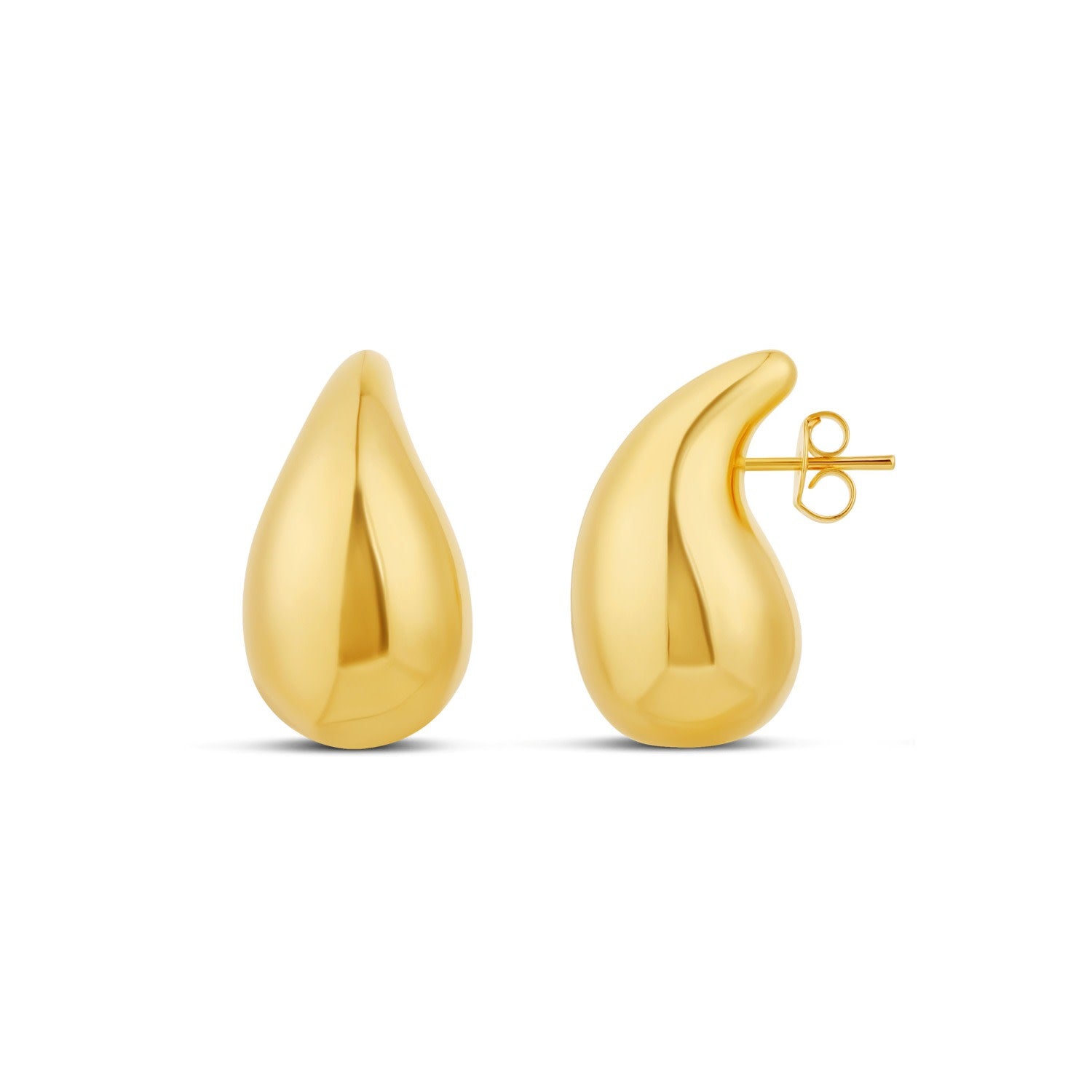 Statement Tear Drop Earrings- Gold
