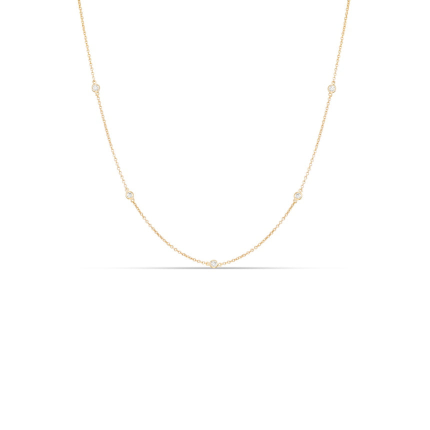 Dainty Diamond Station Necklace