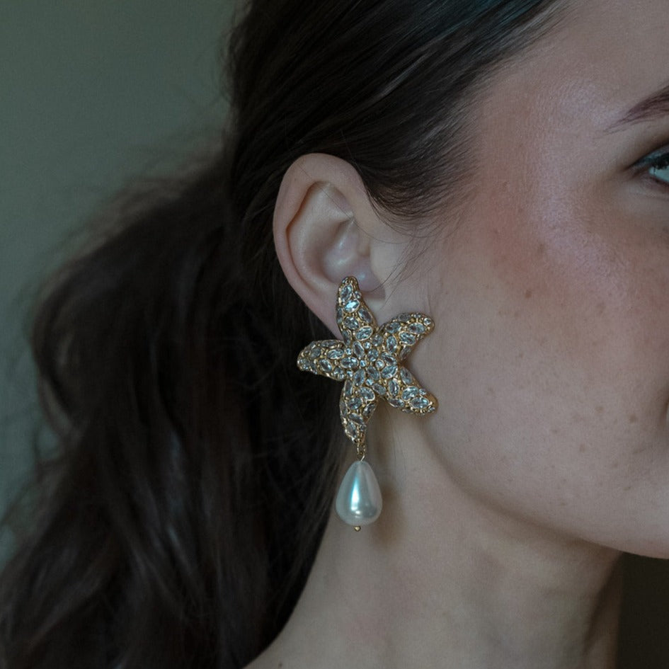 Stella Di Mare Earrings - Star Fish Earrings - Summer Earrings - Large Statement Earrings
