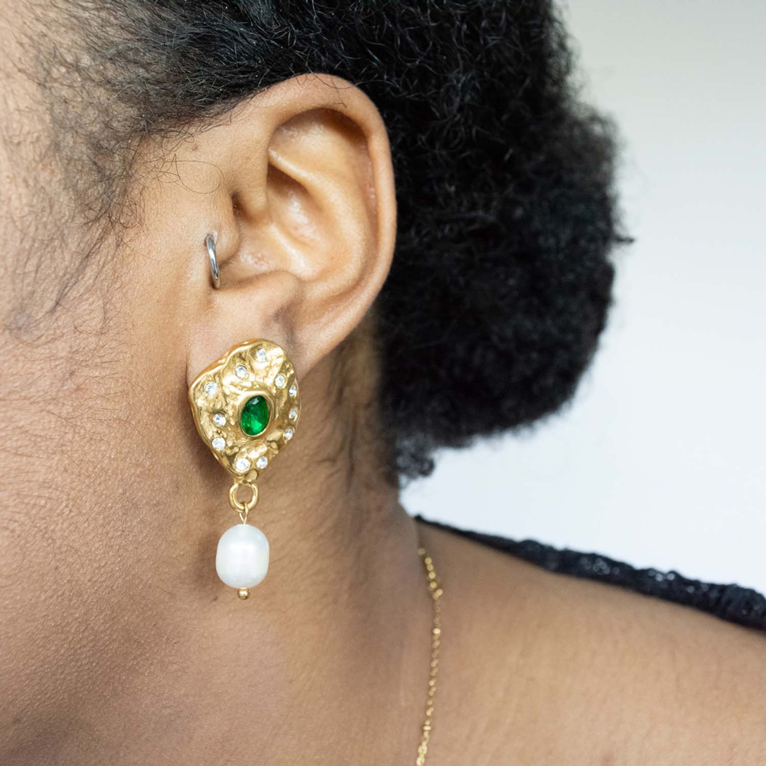 Stephanie Pearl Drop Earrings