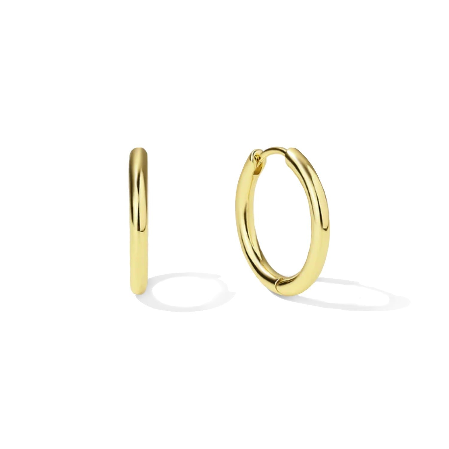 Sterling Gold-Plated Hoop Earrings